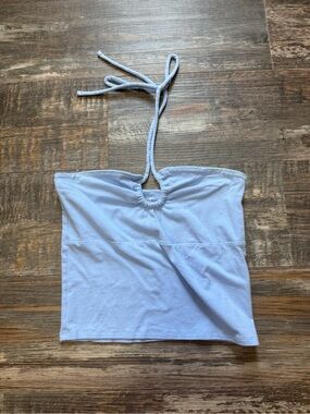 Hollister Light Blue Halter Camisole with Ring Detail